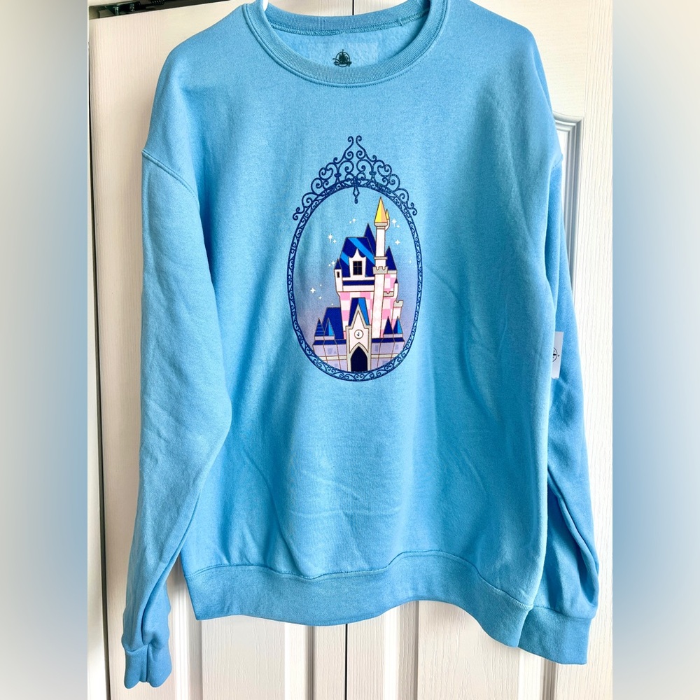🩵 2025 Disney WDI MOG Destination D23 Castle Blue Pullover Sweatshirt New